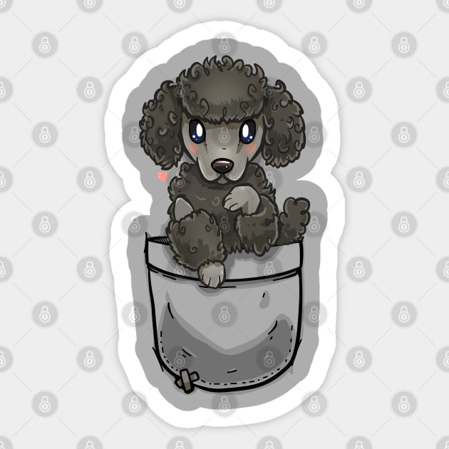 Pocket Cute Poodle Dog Sticker by TechraPockets